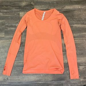 lululemon swiftly tech orange long sleeve